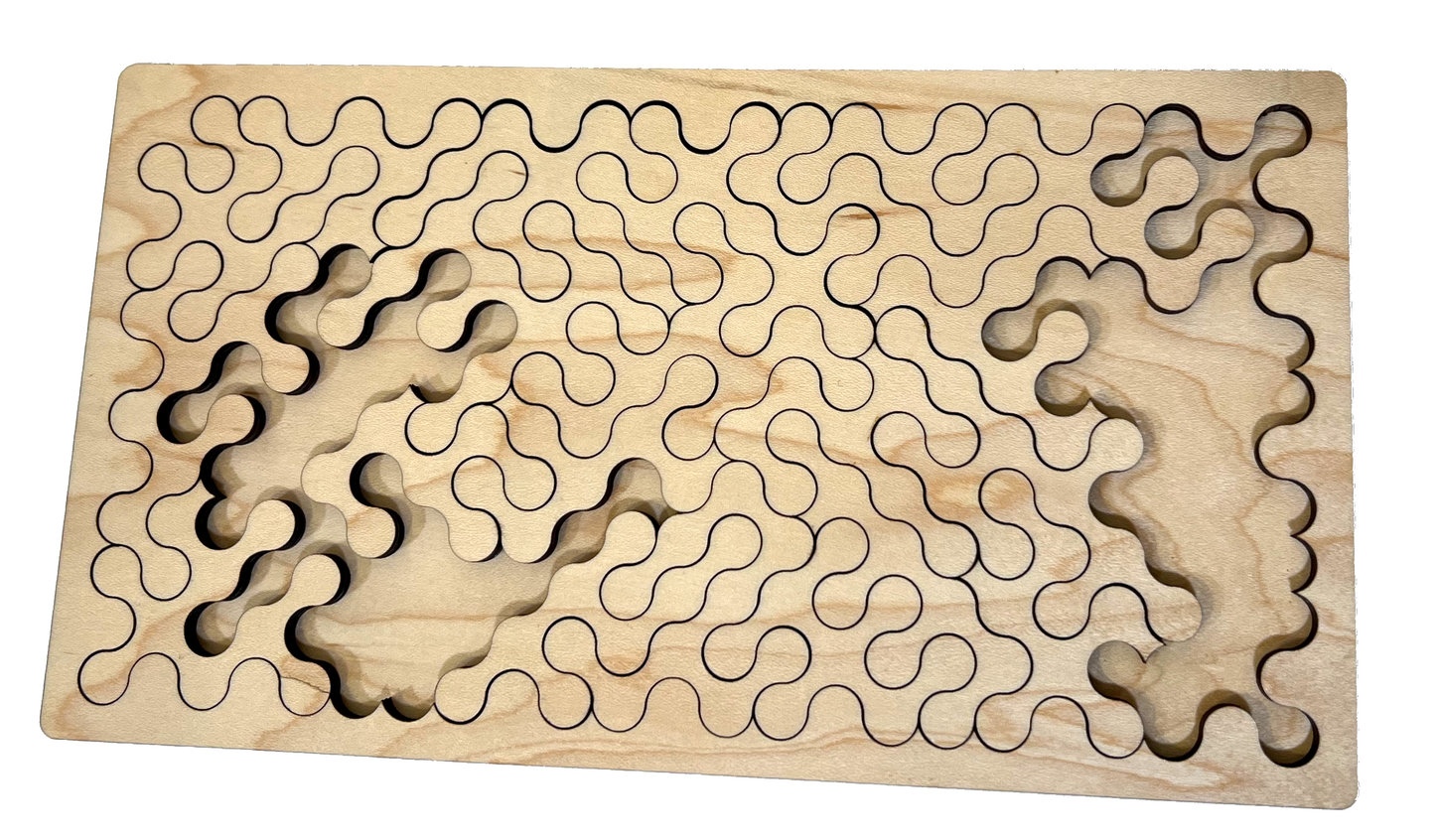 Rounded Fractal Wooden Puzzle