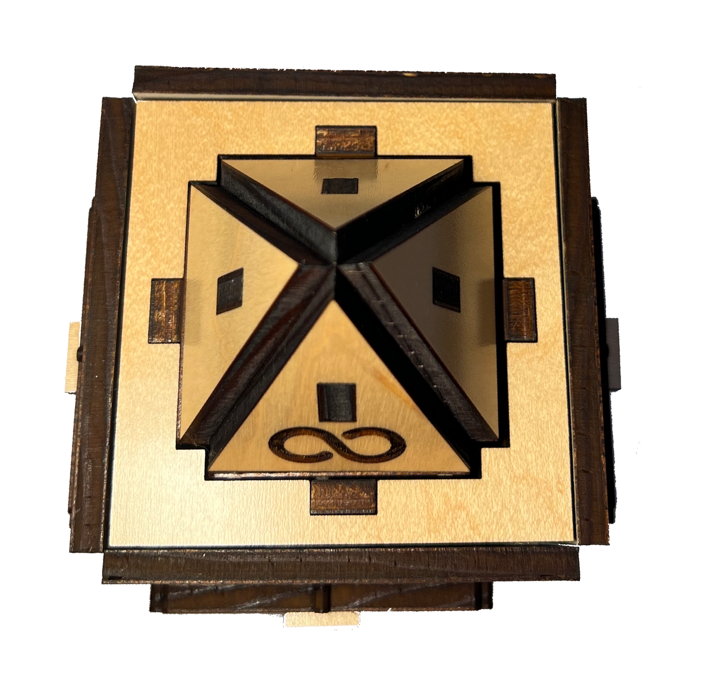 55 Step Obelisk Wooden Puzzle Box