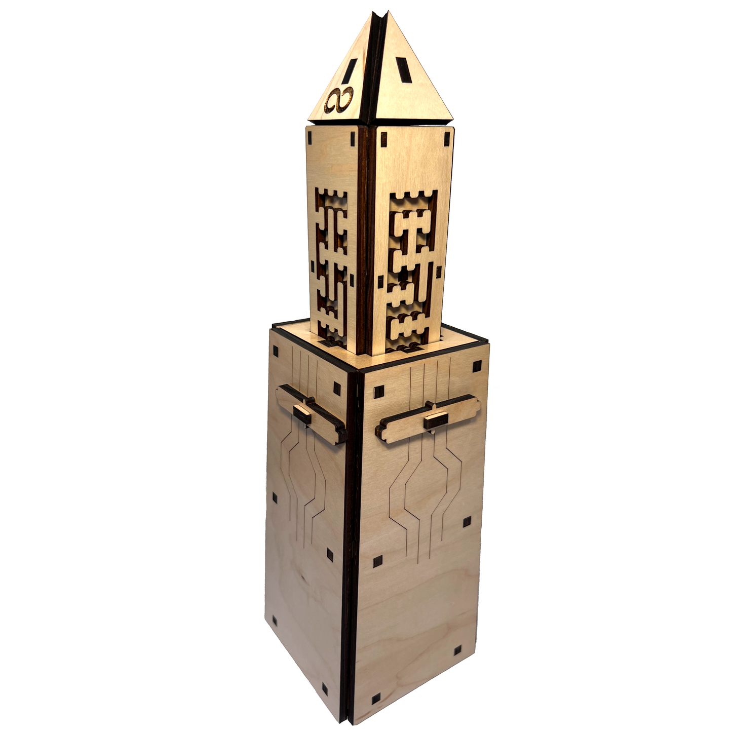 55 Step Obelisk Wooden Puzzle Box