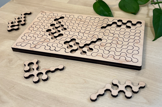 Octagonal Fractal Wooden Puzzle