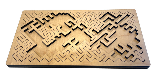 Rectangular Fractal Wooden Puzzle