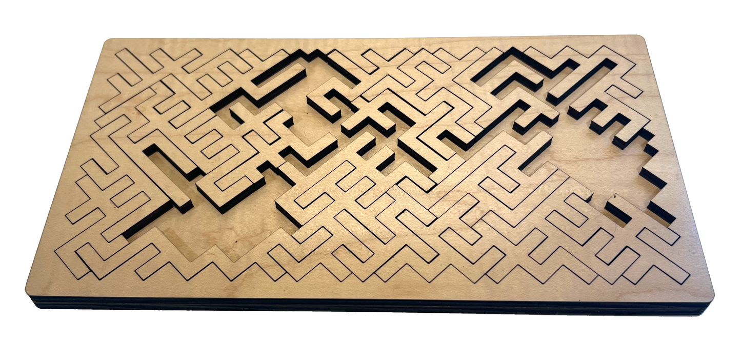 Rectangular Fractal Wooden Puzzle