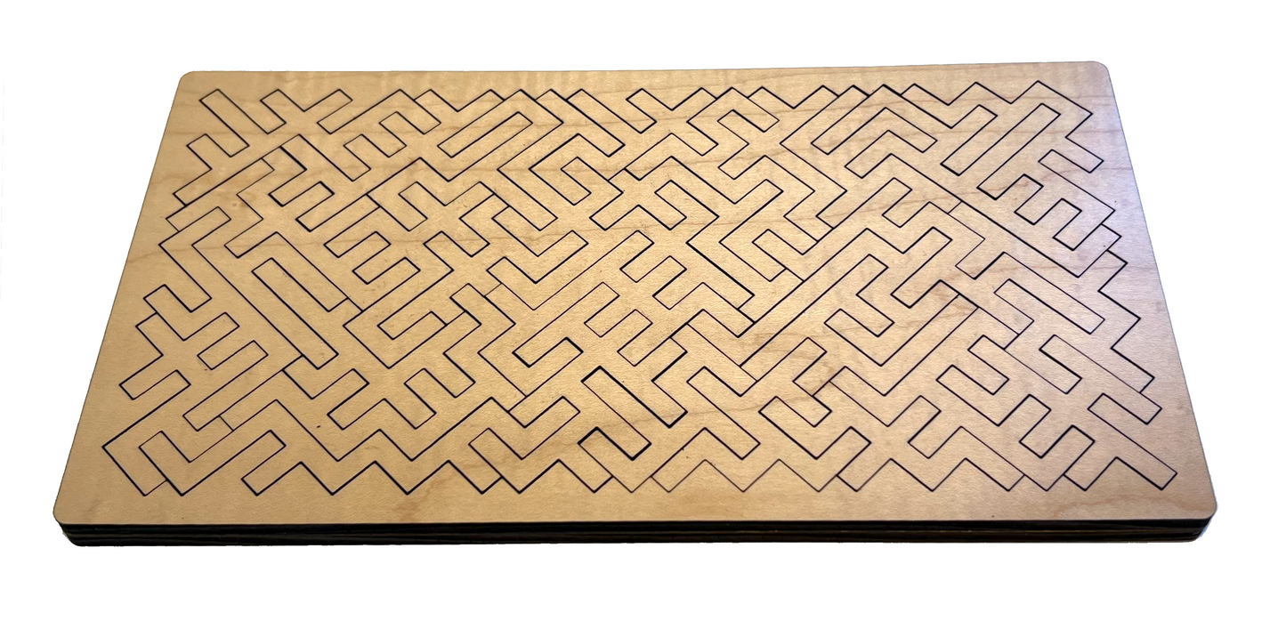 Rectangular Fractal Wooden Puzzle