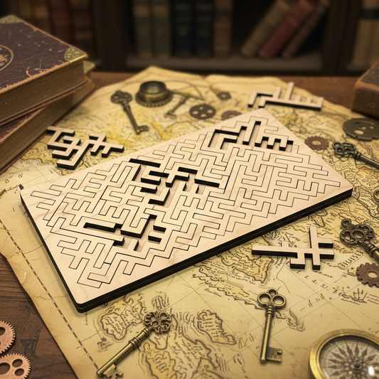 Rectangular Fractal Wooden Puzzle