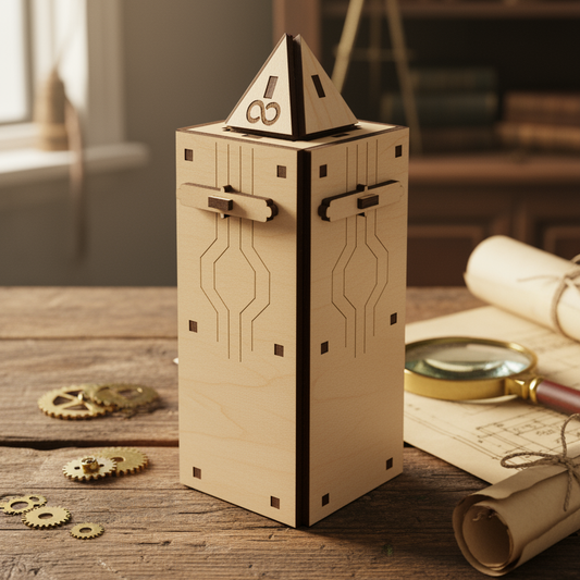 55 Step Obelisk Wooden Puzzle Box