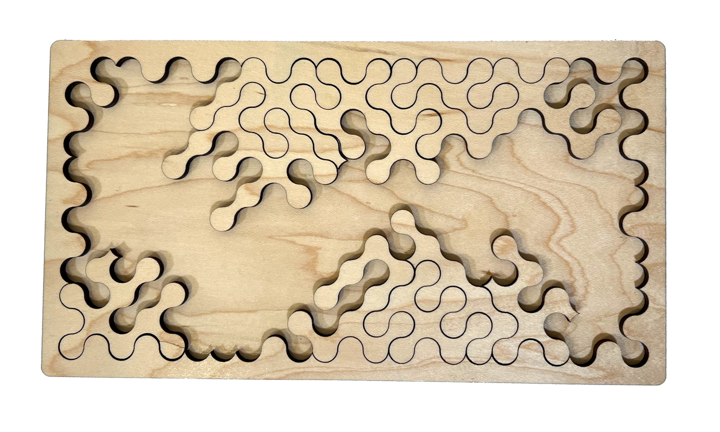 Rounded Fractal Wooden Puzzle