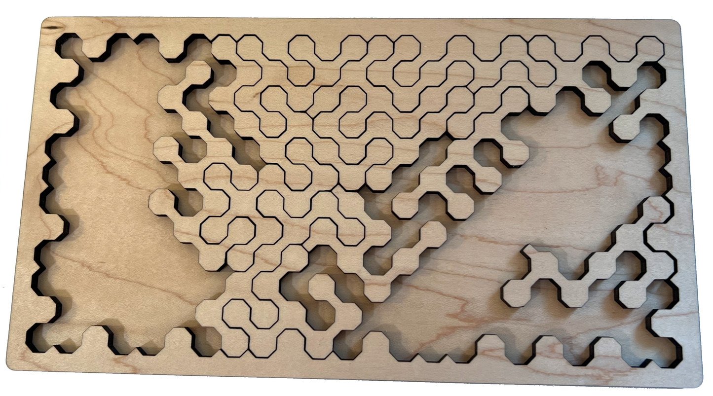 Octagonal Fractal Wooden Puzzle